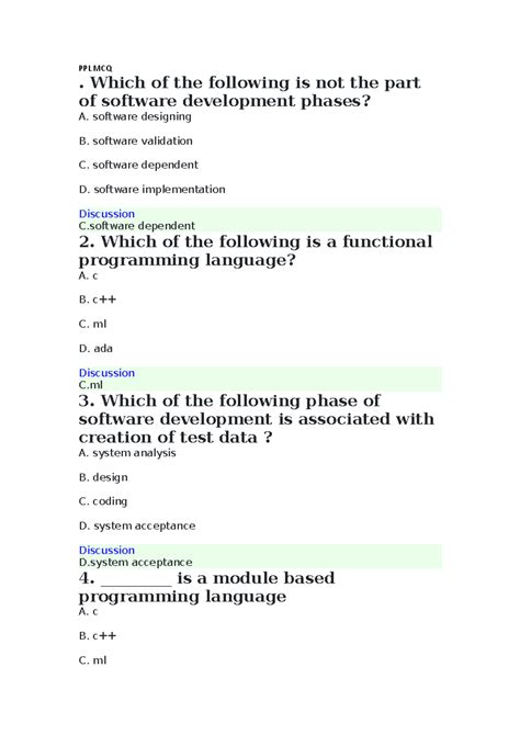 PPL MCQ Questions & Answers - Helpful Study Guide for Students - Studocu