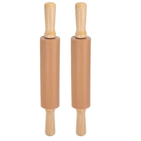 2pcs Silicone Rolling Pins for Baking 14.9" Non-Stick Silicone Surface ...