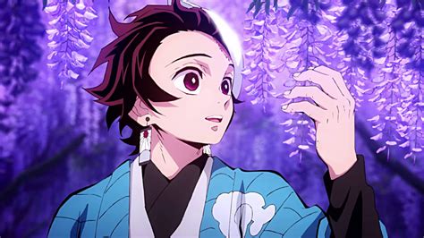 Tanjiro in a a Wisteria Forest (Demon Slayer) Mobile Live Wallpaper
