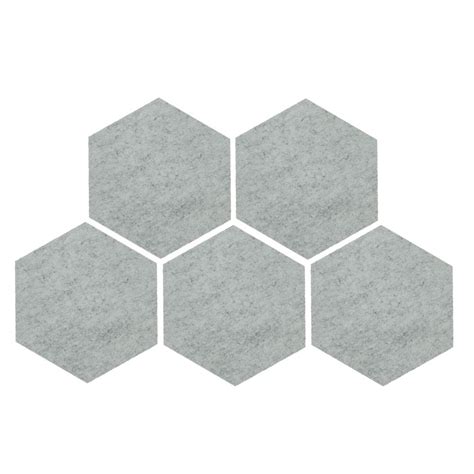 UNIDUS ACOUSTICS Hexagon Acoustic Wall Panels Pack of 3, Ash Grey ...