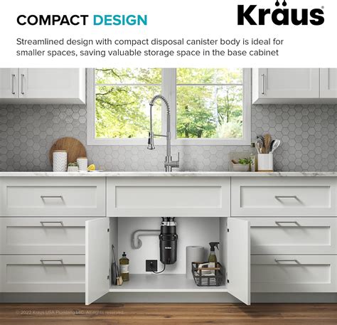 KRAUS WasteGuard 1/2 HP Continuous Feed Ultra-Quiet India | Ubuy