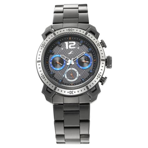 Buy Online Fastrack All Nighters Quartz Analog Black Dial Stainless ...