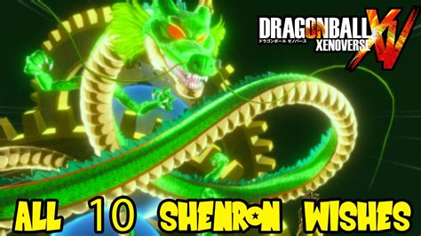 Dragon Ball Xenoverse: All Shenron Wishes (items, characters, ultimates ...