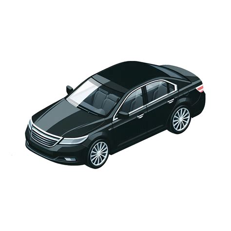Cartoon Style Black Sedan Car 47554759 PNG