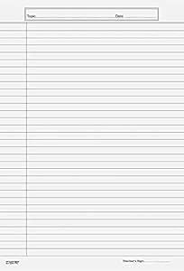 DSR 90 GSM Ruled White Project Sheets (100 Sheets, Both Side Ruled ...