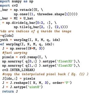 Image result for Warping Face Python