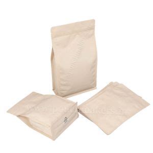 Recyclable Flat Bottom Pouch With Normal Zipper And Valve - COFFEE BAGS ...