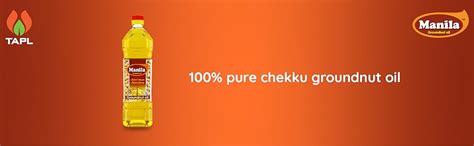 Manila Cold pressed (Chekku/Ghani) Peanut/Groundnut Oil, 1 Litre Pet ...