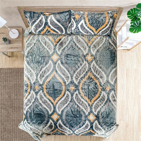 Sizzle Winter Double Bed Sheet- Blue Ocean Drop – Signature Home Official