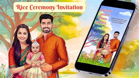 Rice Ceremony Invitation Video | Personalized Caricature Theme | Design ...
