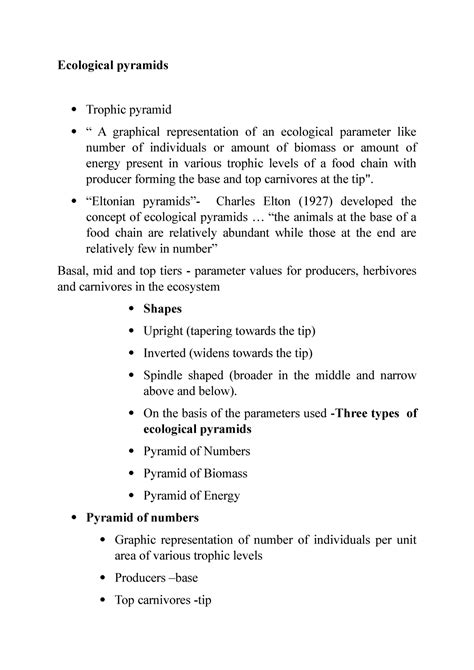 Ecological pyramids - pyramid of biomass and structure - Ecological ...