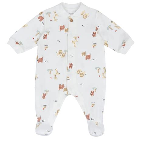 Chicco Infants Animal Printed Front Opening Babysuit - Babysuit ...