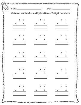 Step by Step Multiplication with the Column Method 的图像结果