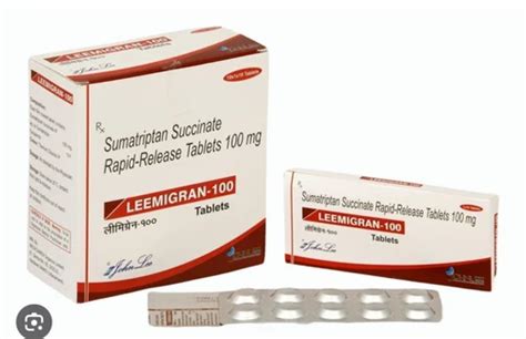 Image result for Sumatriptan 100Mg Tablets