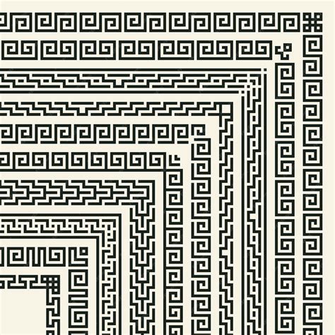 Premium Vector | Greek key pattern square frame collection decorative ...