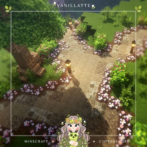 Vanillatte on Instagram: "created new pathways for my world with a custom tree 🌸🌿 (blocks used ...