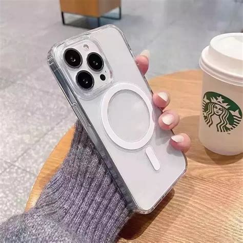 Premium Transparent Ultra Hybrid Mag Safe Compatible TPU & PC Back Cas ...