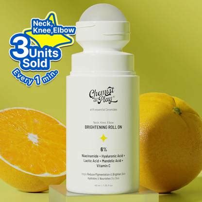 Chemist at Play Vitamin C Neck Knee Elbow Brightening Roll On | Skin ...