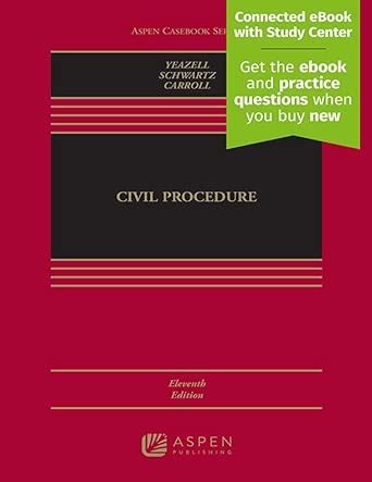 Buy Civil Procedure: [Connected eBook with Study Center] (Aspen ...