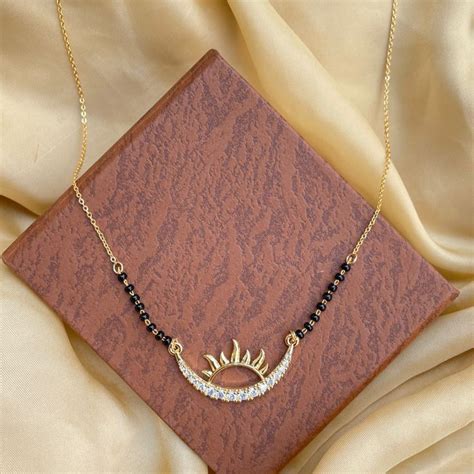 Gold Plated Sun Rise Mangalsutra - Abdesignsjewellery