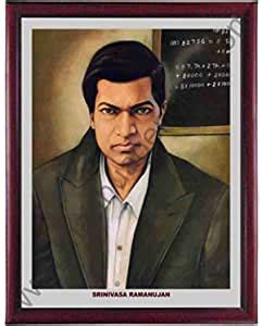 Srinivasa Ramanujan Photo Lamination and Synthetic Wood Frame Without ...