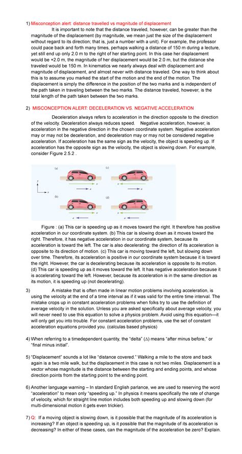 Notes - Misconception alert: distance travelled vs magnitude of ...