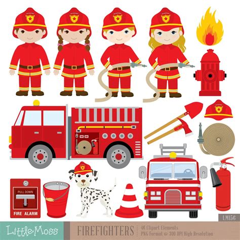 Santa Clip Art Fireman Truck