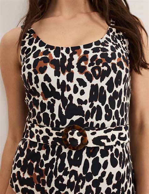 Leopard Print Padded Belted Swimsuit | Phase Eight | M&S