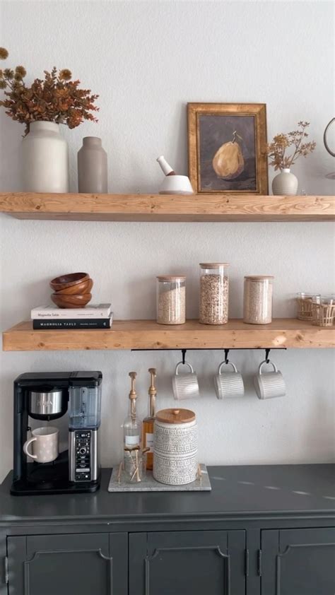 Diy coffee bar floating shelves – Artofit