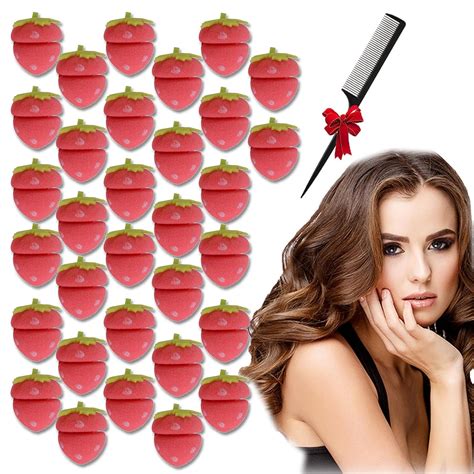 Strawberry Heatless Curlers, Strawberry Foam Rollers, Foam Strawberry ...