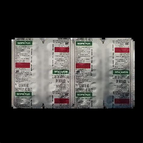 RESPIN PLUS TABLET 10'S Price, Uses, Side Effects & Substitutes | Medkart