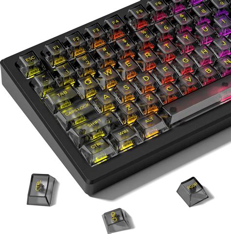 Amazon.in: Buy dagaladoo Crystal Clear keycap,Black Ceramic Transparent ...