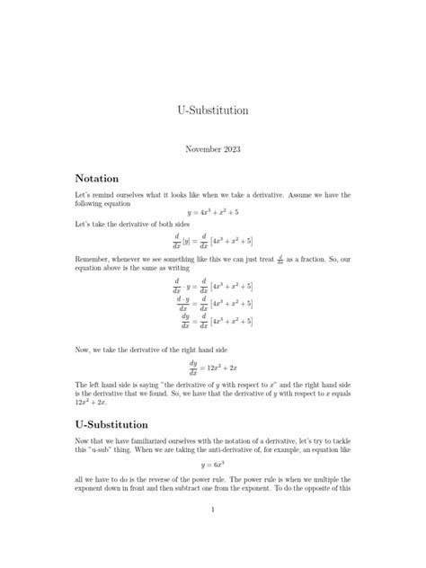 U Substitution Examples 的图像结果