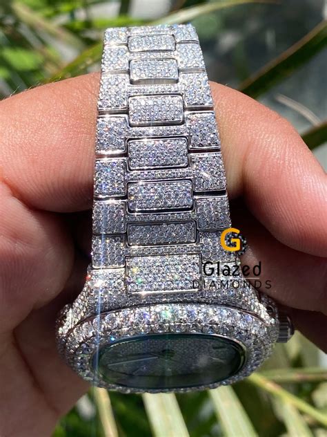 Bust Down Moissanite Diamond Men's Hip Hop Watch – Glazed Diamonds