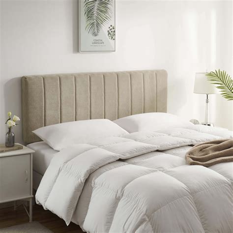 Virtu Upholstered Twin Headboard No Tools Required Peel and Stick Bed ...