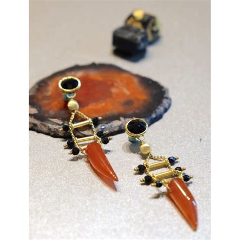 Onyx Ladder Earrings - Elements of Desire