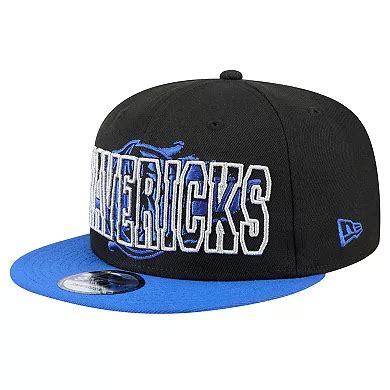 Men's New Era Black/Blue Dallas Mavericks Sport Night Splatter 2-Tone ...