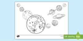 Planet Colouring Sheet | Colouring Sheets