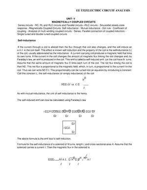 ECA(U4) - UNIT-4 - UNIT- IV TRANSIENT ANALYSIS Transient Analysis ...