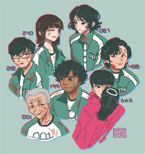 Aki Lin𓃦 on Instagram: “ - I made squid game fanart on aggie.io. That's ...