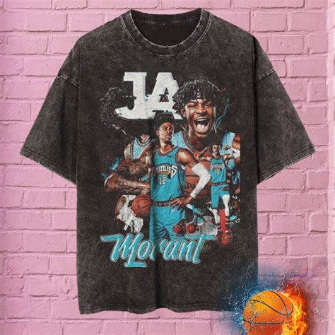 Vintage Wash Ja Morant T-shirt, Vintage Ja Morant Oversize T-shirt ...