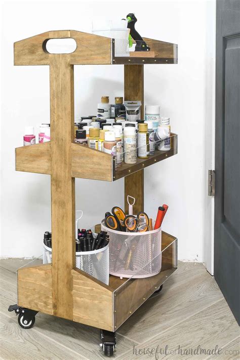 Easy wood rolling cart build plans – Artofit