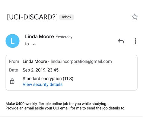 Anyone else get this email? I'm not sure if it's a scam but it came to my uci email. : r/UCI