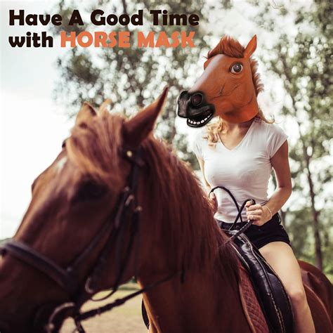 Buy Horse Mask, Creepy Horse Head Mask, Rubber Latex Animal Mask ...