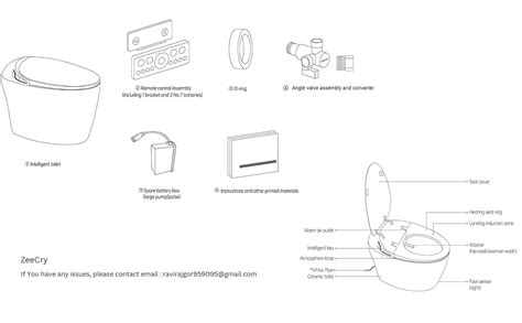 ZEECRY Ceramic, Plastic Smart Toilet, One-Piece Dual Flush, Automatic ...