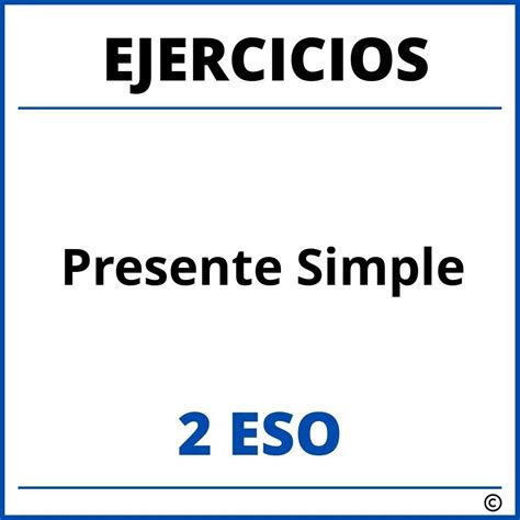 Image result for Presente Simple Ejercicios