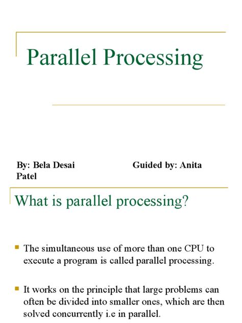 Parallel Processing | PDF | Parallel Computing | Central Processing Unit