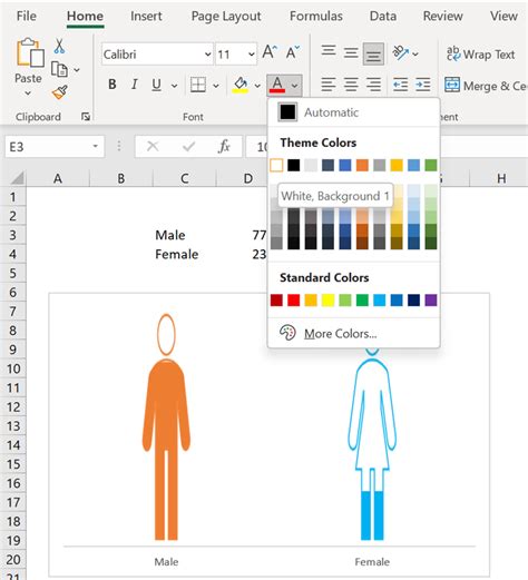 Male Female Chart in Excel 的图像结果