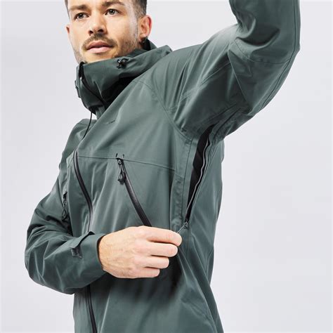 Men’s Waterproof Hiking Jacket – MH 500 - Dark grey green - Quechua ...