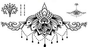 voorkoms Women Black Flower Tattoo Waterproof Boys and Girls Temporary ...